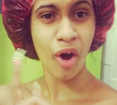 Don't mess with Cardi B when she's taking a shower