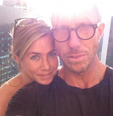Jennifer Aniston with hairdresser Chris McMillan