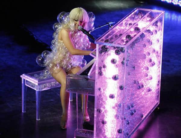 Lady Gaga in a bubble dress
