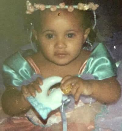 Little Cardi looks like a princess