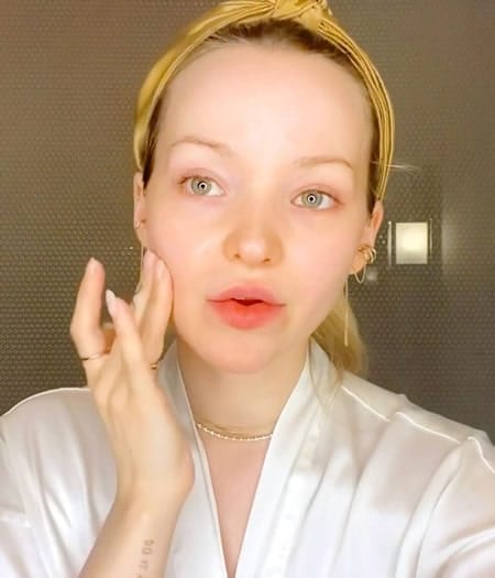 Dove Cameron night time skincare routine