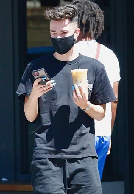 James Charles wearing a mask means less work on his face
