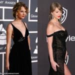 Taylor Swift breast implants before and after comparison photo