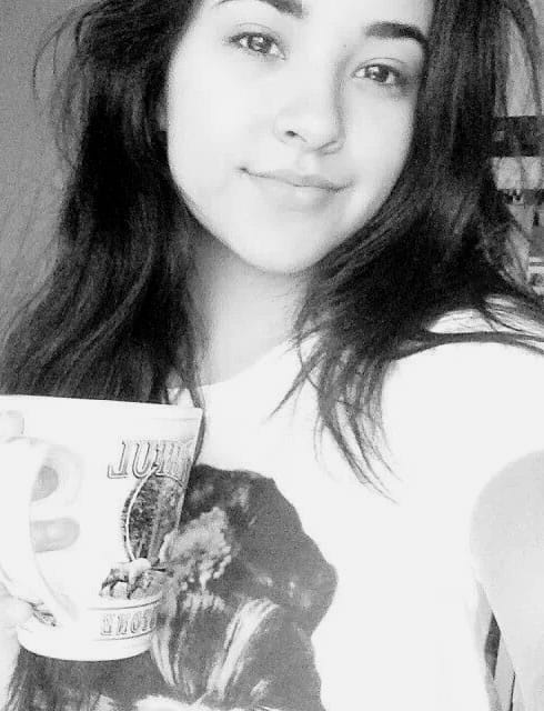 Becky G black and white portrait