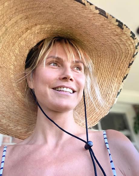 Heidi Klum wearing a Mexican hat
