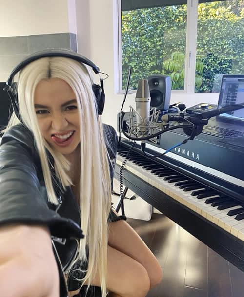 Ava Max recording at home