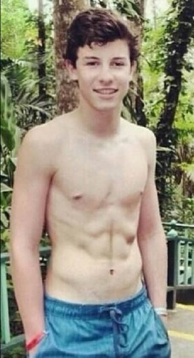 Young Shawn Mendes six pack body
