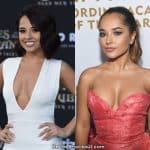 Becky G boob job before and after comparison photo